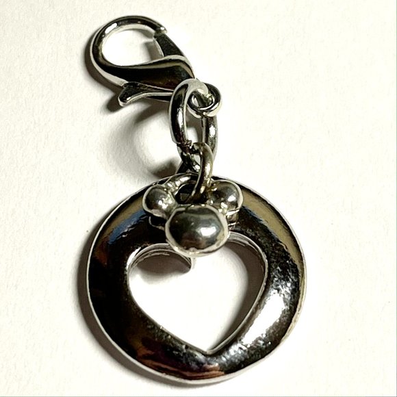 Vintage Disney 3 Charm Lot Cinderella Castle Crystal Mickey Mouse Heart Clip On - Picture 4 of 8